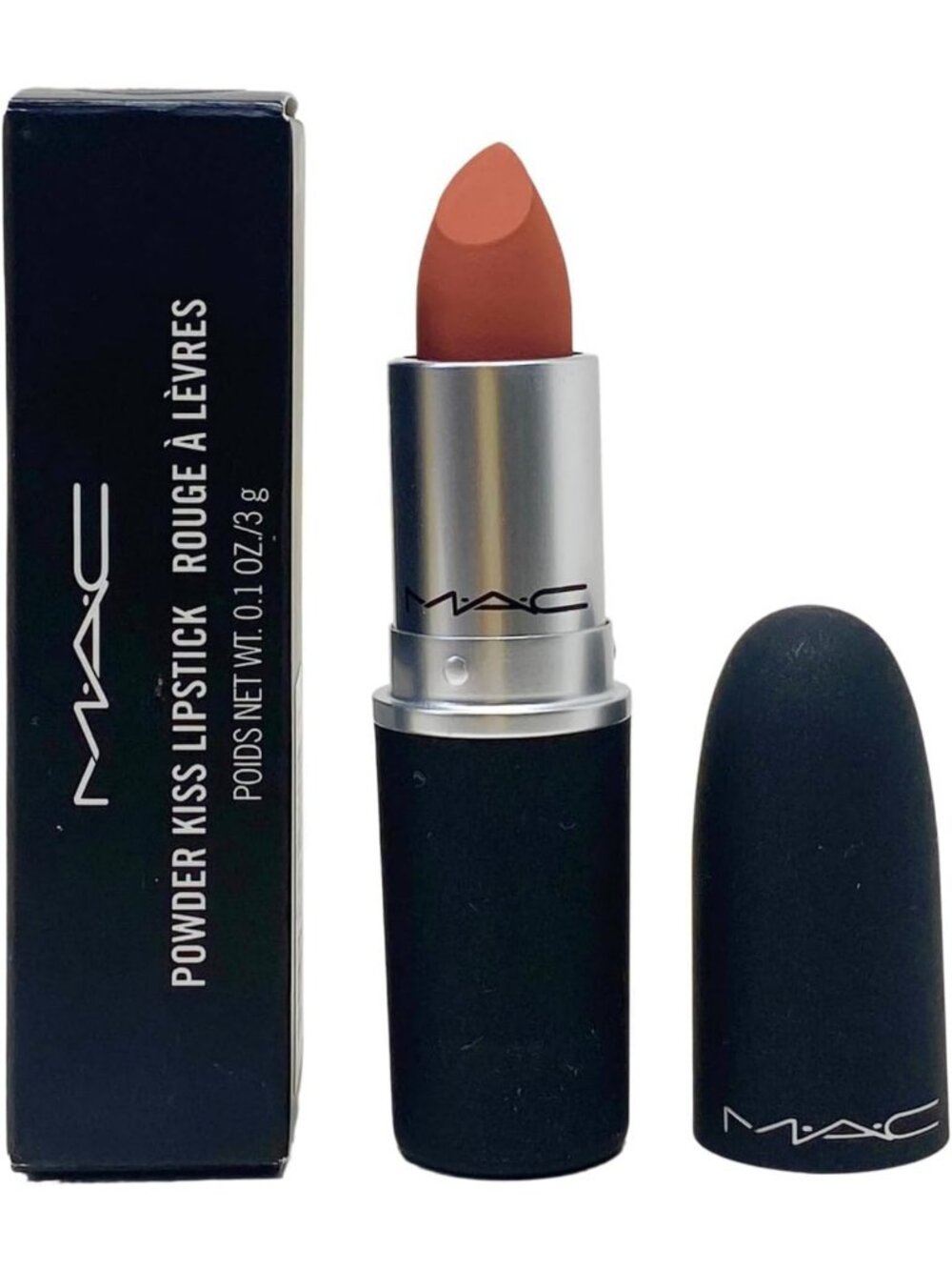 Powder Kiss Lipstick - Dirty Peach Shade, Moisturizing Formula, 0.10 Oz